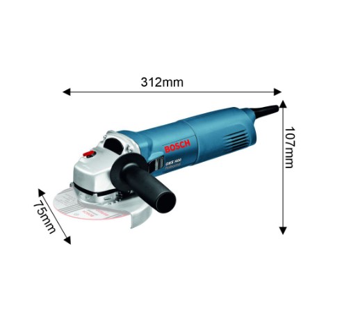 Bosch GWS 1400 Professional Angle Grinder – Powerful 125mm Grinder for Cutting, Grinding, and Industrial Fabrication Applications